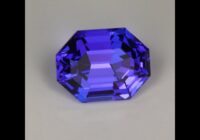 Blue Violet Emerald Cut Tanzanite Gemstone 6.83cts