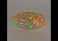 Oval Cabochon Cut Semi Black Welo Opal 17.49