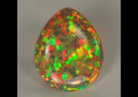 Pear Shape Cabochon Semi Black Opal Gemstone 8.15cts