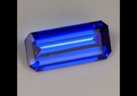 Violet Blue Emerald Cut Tanzanite Gemstone 9.87cts