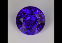 Violet Blue Round Brilliant Cut Tanzanite Gemstone 7.98cts