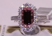 F1 | TM2.47 | Emerald Cut Tourmaline, Round Brilliant Halo and Diamond Shoulders | 18ct White Gold