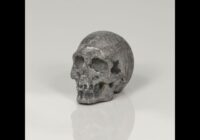 13.74g Gibion Meteorite Skull Carving