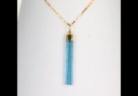 18K Yellow Gold Aquamarine necklace