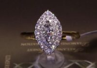 F1 14893H14 | T0.74 | Marquise Centre with Double Halo | Set in 18ct Yellow Gold