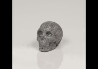 8.78g Iron Meteorite Skull Carving