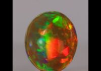 Oval Cabachone Cut Crystal Black Opal 2.13cts
