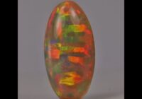Oval Cabochon Cut Semi-Black Opal Gemstone 9.0cts