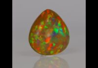 Pear Shape Cabochon Semi Black Crystal Opal Gemstone 11.70cts