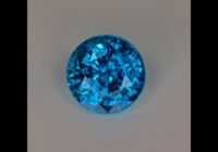 Round Brilliant Cut Blue Zircon Gemstone 4.21cts