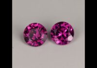 Round Brilliant pair of Purple Garnets 1.66cts