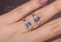 Two Aquamarine and Diamond Rings