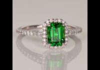 14K White Gold Chrome Tourmaline Diamond Halo Ring 1.38cts