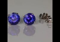 14K White Gold Round Stud Earrings 2.49cts