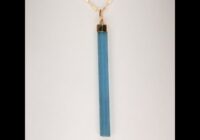 18K Yellow Gold Aquamarine Crystal Pendant