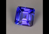Blue Violet Asscher Cut Tanzanite Gemstone 5.18cts