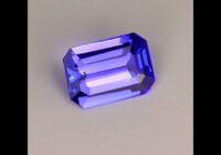 Blue Violet Emerald Cut Tanzanite Gemstone 1.47cts