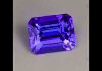 Blue Violet Emerald Cut Tanzanite Gemstone 4.75cts