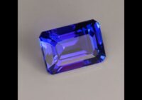 Blue Violet Emerald Cut Tanzanite Gemstone 6.04cts