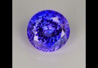 Blue Violet Round Brilliant Tanzanite Gemstone 7.78cts