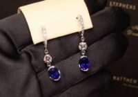 Sapphire and Diamond Drop Earrings