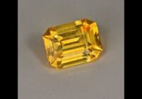 Yellow Emerald Cut Fancy Sapphire Gemstone 1.44cts
