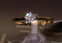 #61996 | T0.30ct | Round Brilliant Solitaire NWES Prongs | Set in 18ct Yellow Gold