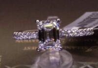 #88409 | T2.00ct | Emerald Cut Solitaire with Diamond Shoulders | Set in Platinum