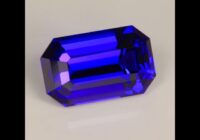 Blue Violet Emerald Cut Tanzanite Gemstone 7.04cts