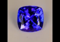 Blue Violet Square Cushion Tanzanite Gemstone 4.84cts