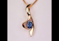 Estate Blue Spinel Pendant in 14k Yellow Gold 1.33ct