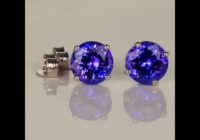 Tanzanite Round Earrings 2.85 Carats