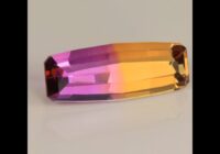 Tapered Emerald Cut Amertrine Gemstone 17.26cts