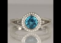 14K White Gold Montana Sapphire and Diamond Ring 1.26cts