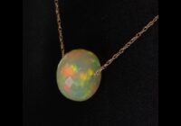 4.50ct Ethiopian Opal Bead Necklace in 14k yellow gold