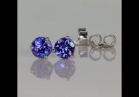 Tanzanite Stud Earrings .58 Carat