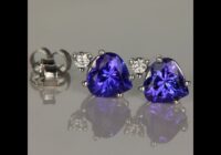 Tanzanite and Diamond Earring  1.50 Carats