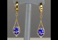 Tanzanite  and Diamond Earrings 2.59 Carats