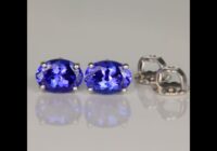 Tanzanite Oval Earring Pair with Screwbacks