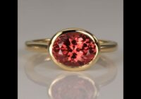 Bezel Set 3.14ct Oval Mahenge Garnet in 14k Yellow Gold