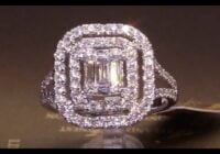 #90252 | T1.20ct | Emerald Cut with Round Double Halo and Diamond Shoulders | 18ct White Gold