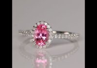 Pink Spinel & Diamond Ring in 14k White Gold