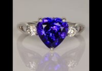 Tanzanite Heart Ring With Diamonds 3.49 Carats