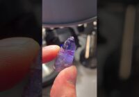 Turning a Crystal into a Gem! Tanzanite Faceting. #art  #handmade #entertainment #gemstones #jewelry