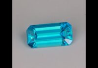 Blue Zircon Emerrald Cut 3 38 Carats