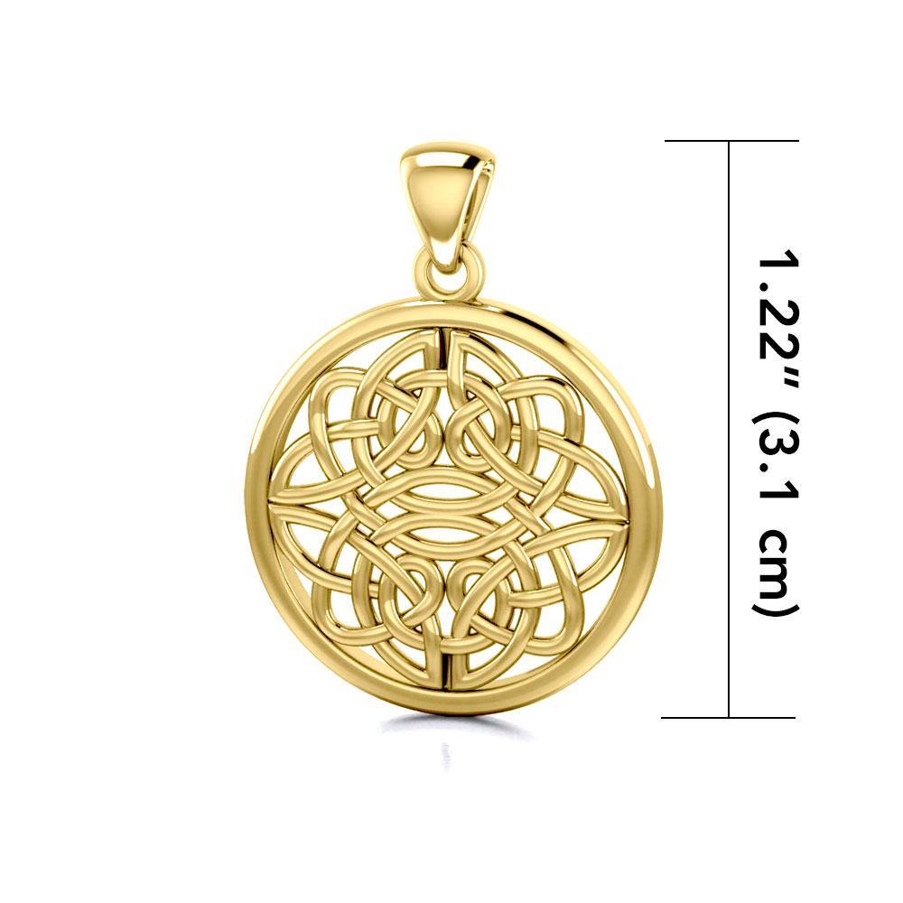 Celtic Knotwork Solid Gold Pendant GPD4462