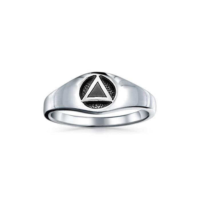 JR126 Triangle AA Recovery Symbol Silver Ring Review