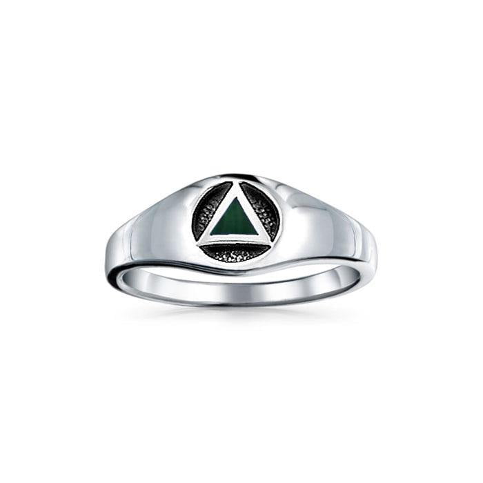 JR126 Triangle AA Recovery Symbol Silver Ring Review
