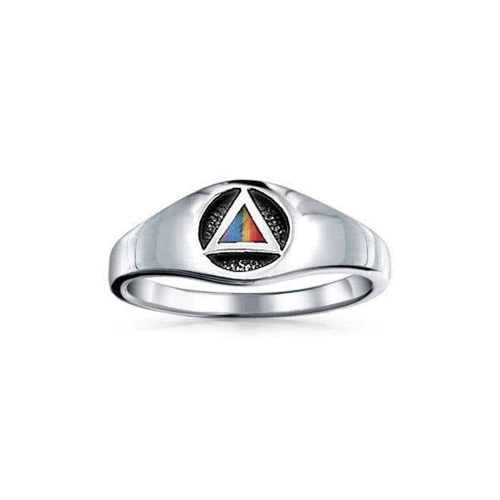 JR126 Triangle AA Recovery Symbol Silver Ring Review