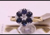 #91051 | S1.38ct/D0.12ct | Sapphire and Diamond Cluster | Set in 18ct Yellow Gold